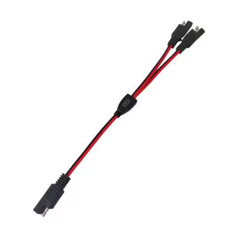 DIY 1 to 2 SAE Power Extension Cable Adapter Connector 2 Pin Quick Connect Disconnect Plug SAE Power