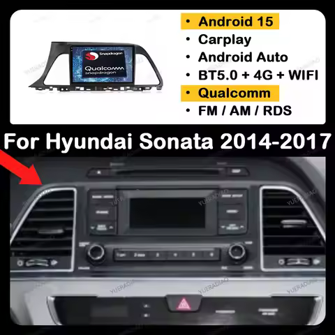 Android 15 Car Radio For Hyundai Sonata 7 LF 9 2014 - 2017 GPS Stereo NAVI Gation Viedo Player 2DIN 