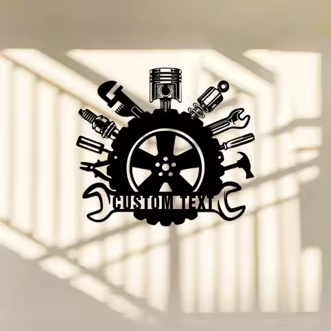 Personalized Garage Metal Sign,Custom Workshop Sign,Garage Metal Wall Sign,Garage Decor,Auto Worksho