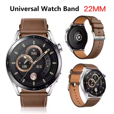 22mm Leather Strap for Huawei Watch GT2 GT3 Pro 46MM Wrist Band for HUAWEI WATCH GT 3 Pro 46mm/GT Ru