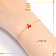 8K CHERRY CHILDREN'S GOLD CHAIN BRACELET 375 GRKK 50 - OFFICIAL 21 GALLERY