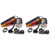2X for Cycling Bicycle 3 in 1 Bike Turn Signal Brake Tail 7 LED Light Electric Horn