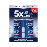 NIVEA FOR MEN Deodorant Cool Kick Roll On 2x50ml