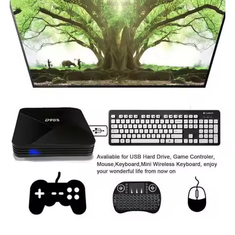 D905 TV Box Android 8GB RAM 128G ROM 2.4G&5G WIFI Mlogic S905 4K 3D Android TV BOX H.265 Set Top TV 