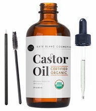 Castor Oil (2oz) USDA Certified Organic, 100% Pure, Cold Pressed, Hexane Free by Kate Blanc. Stimula