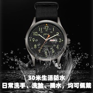 Swiss Army Watch Men's Fashion Nylon Braided Band Dual Calendar Watch Waterproof Teenager Student Qu