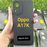 Soft Case Black Oppo A17K A17-2022 Silicone Casing MaCaron Protector Pro Camera