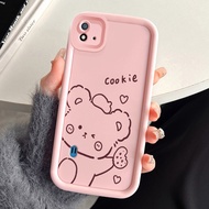 Case For Realme C20 C20A C11 2021 Narzo 50I Three-Color Bear Milk Tea Phone Silicone Shockproof
