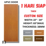 Pintu PVC /PVC Tebal/ Pintu Plastik/ UPVC Door / Bilik Tandas / Pintu Tandas/ Pintu Bilik Air/ Plastic Door[Custom Size]