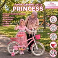 COYOTE Disney Princess Kids Bicycle 12 16 18 Inch Basikal Budak Perempuan Training Wheel Bakul Offic