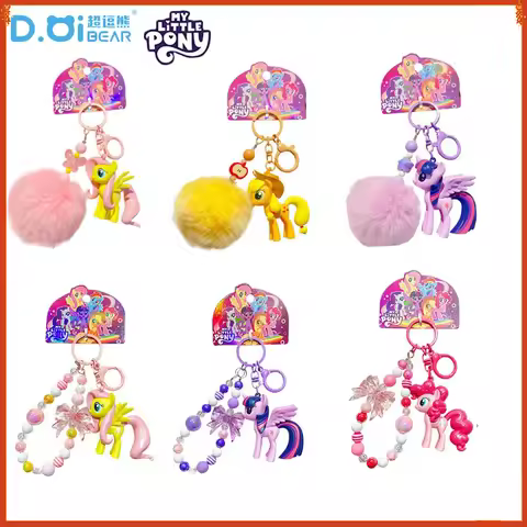 Original My Little Pony Series Keychains Classic Popular Anime Roles Cartoon Creative Couple Backpac