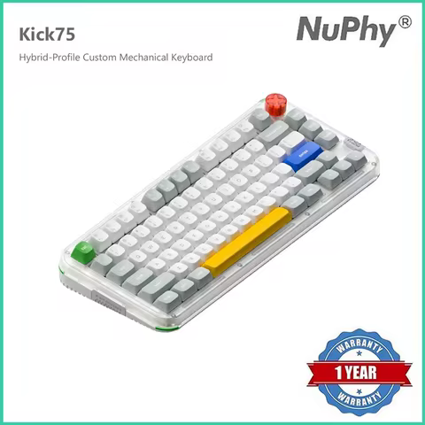NuPhy® NuPhy Kick75 Hybrid-Profile QMK/VIA Custom Mechanical Keyboard Firmware QMK/VIA