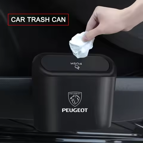 1Pcs Car Interior Storage Case Trash Bin For Peugeot 108 406 407 408 206 207 208 306 307 308 508 Car