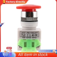 In stock-Red Mushroom Cap 1NO 1NC DPST Emergency Stop Push Button Switch AC 660V 10A