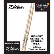 ZILDJIAN Z7A HICKORY SERIES 7A DRUMSTICKS, NATURAL
