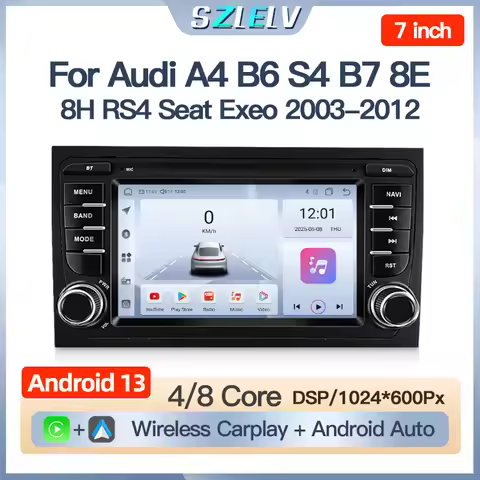 For Audi A4 B6 S4 B7 8E 8H RS4 Seat Exeo 2003-2012 Carplay Video Player Autoradio Multimedia Car Rad
