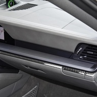 Carbon Fiber Central Console Decorative Strip Cover Trim Modified Sticker For Porsche 992 911 Car In
