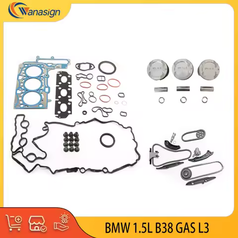 Engine Cylinder Head Gasket Piston Timing Chain Kit Fit 1.5 L T L3 GAS FOR BMW B38A15 B38 F30 F31 1.