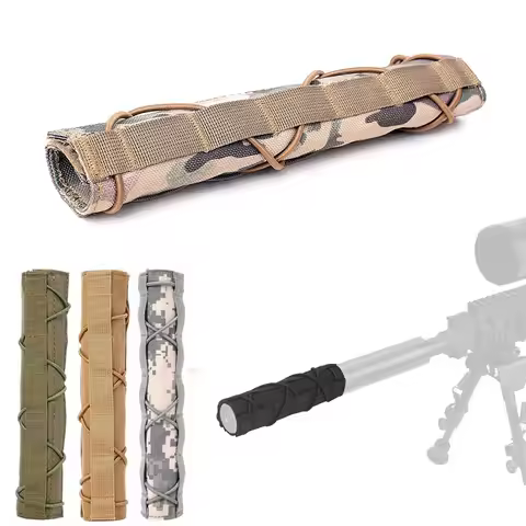 Hunting Airsoft Suppressor Silencer Cover Air Sniper Gun Shooting Muffler Sleeve Heat Cover Shield B
