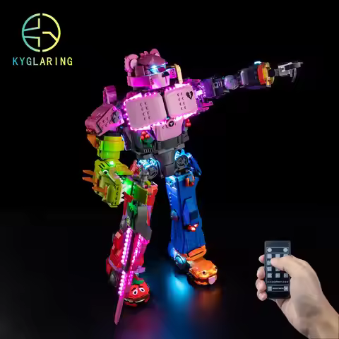 Kyglaring Led Lighting Set Diy Toys for Lego Fortnite Mecha Team Leader 77078 Building Blocks (No Mo