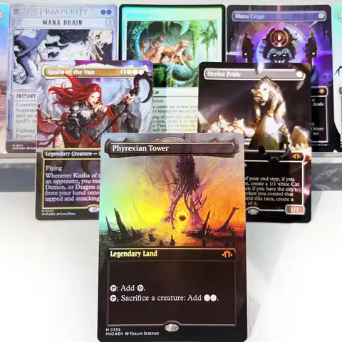 RVR FOIL8/001 Tcg proxy cards Mana Crypt Mana Drain Polluted Delta Ocelot PridePhyrexian Tower shock
