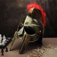Reusable Golden Plastic Roman Helmet Gladiator Hat