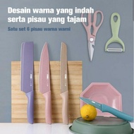 Pisau Set Dapur Stainless Steel 6 IN 1 Kitchen Knife / Knife set 6pcs