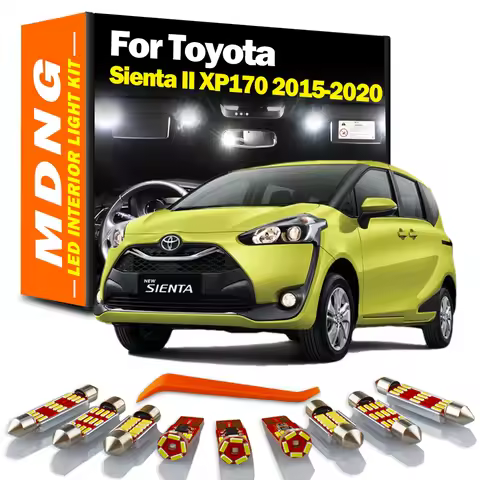 MDNG Canbus LED Interior Map Trunk Bulbs Dome Light Kit For Toyota Sienta II XP170 2015 2016 2017 20