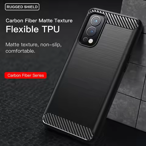 OnePlus Nord 2 Nord2 DN2101 DN2103 Case Rubber Silicone Carbon Fiber Cover For OnePlus Nord 2 5G Bac