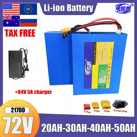 21700 Lithium Battery Pack 72V 10Ah 20Ah 30Ah 40Ah 50Ah for 0-3500W Built in BMS High power electric