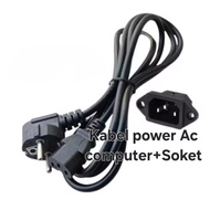 COMPUTER AC POWER CABLE + SOCKET Extension Plug Socket