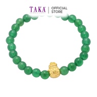 TAKA Jewellery 999 Pure Gold Charm with Beads Bracelet Jin Qian Fu Dai