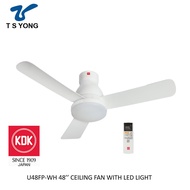 KDK U48FP-WH 48'' Ceiling fan with led light