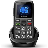artfone C1+ 4G Big Button Mobile Phone for Elderly,Unlocked Easy to Use Basic Senior Phones,Sim Free Dual SIM Cheap Phone with Charging Dock|SOS Button|1400mAh Battery|USB-C