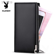 ♣Playboy dompet panjang fesyen dompet lelaki dompet panjang dompet dompet beg tangan perniagaan zip beg telefon bimbit l