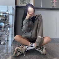 Hoodies High street tidal name Essentials Fog20SS complex reflective zipper hooded plus velvet sweat