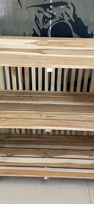 TT.Shop แพร่ ชั้นทีวีไม้สัก ซี่รอบท็อปยื่น ขนาด 48*68 สูง77cm. ชั้นหนังสือไม้สัก ชั้นวางของอเนกประสง