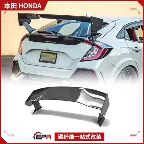 Suitable for Honda 2-Door Civic FK8 Type R Vortex Carbon Fiber GT Spoiler & Stabilizer Wing