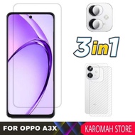 Tempered Glass Oppo A3X Clear Screen Protector + Camera + Garskin
