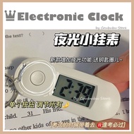 ✿Coububu✿ Japanese Ins Mini LCD Digital Table Dashboard Desk Electronic Clock Student LCD Mute Backl