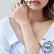 AIFEI JEWELRY Women Bangle Pure Silver Personality Jade Original Real Sterling Accessories Korean Bracelet Fashion For 925 Round Italy Beads Chain Woman B94