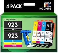 Starink 923 Ink Cartridges Combo Pack Without Chip Replacement for HP 923 Ink Cartridges Work for HP