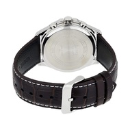 Ready Stok Casio Mtp-1374L-7Avdf Enticer Men Silver Dial Brown Leather