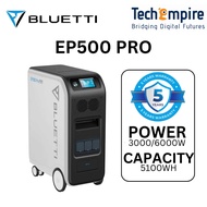BLUETTI EP500PRO Portable Power Station 5120Wh LiFePO4 3P Surge AC Solar Generator (3000W/6000W)