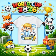 READY STOCK COD✅New Kid's T-shirt |2026FIFA WORLD CUP Girls' short-sleeved shirts|football jersey|so