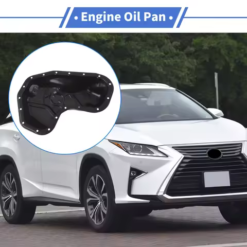 UXCELL No.121020P020 Engine Oil Pan for Lexus RX350 Base V6 3.5L Aluminum Alloy Black