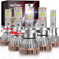 TUFFOO 1Pair T5S Car LED Headlight Bulb H4/H7/H11/9005/HB3/9006/HB4/9012/H1 High Beam/Low Beam Canbu