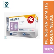 PIC INSUPEN 5MM 31G INSULIN NEEDLE 100'S