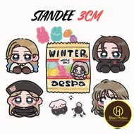 (3cm) Standee Aespa Karina Winter NingNing Giselle ver Birthday model printed with kpop idol group