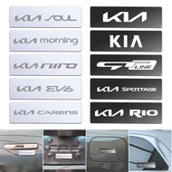 4 Pcs Kia Kn Mirror Metal Car Logo Stickers Label 3D Badge Decoration Label Car Modification Accesso